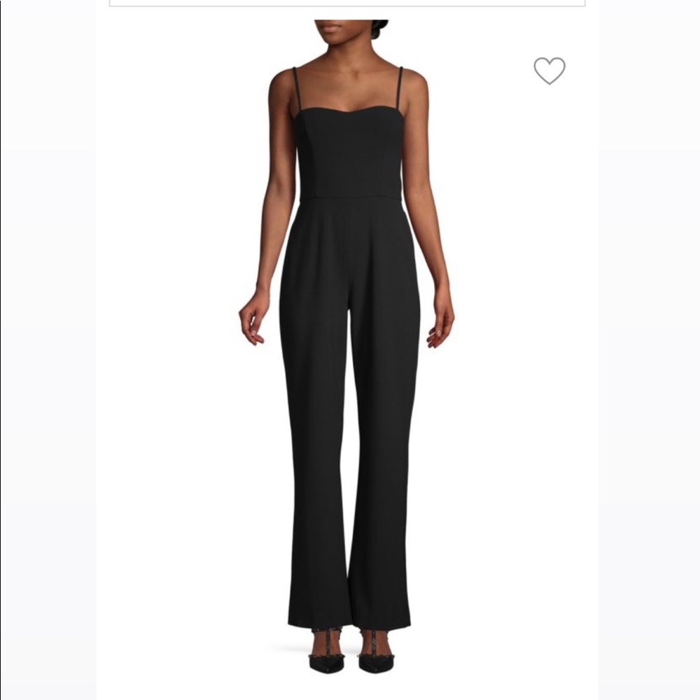 French connection sweetheart flare jumpsuit